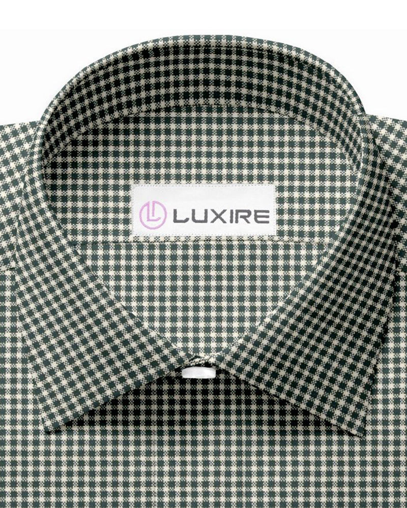 Dark Green Gingham Oxford