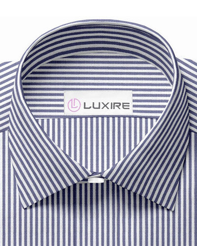 Blue Dress Stripes On White