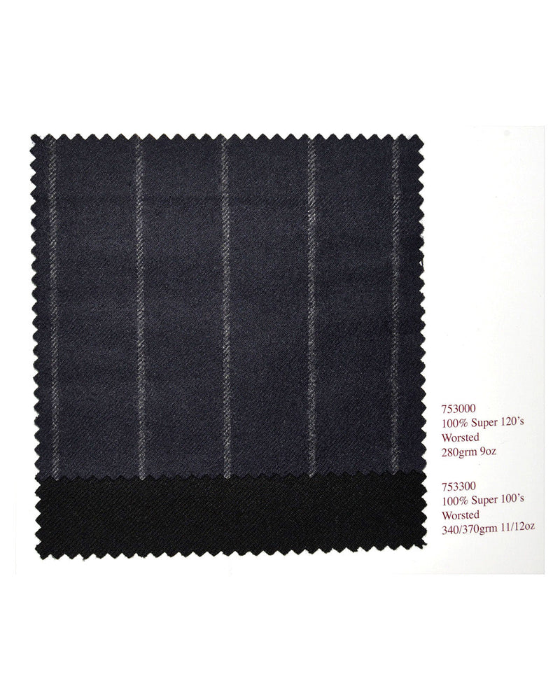 Flanelle classique en laine peignée Holland Sherry, gris foncé avec flanelle gris clair