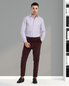 Tattersall-Hemd in Marine-Rosa