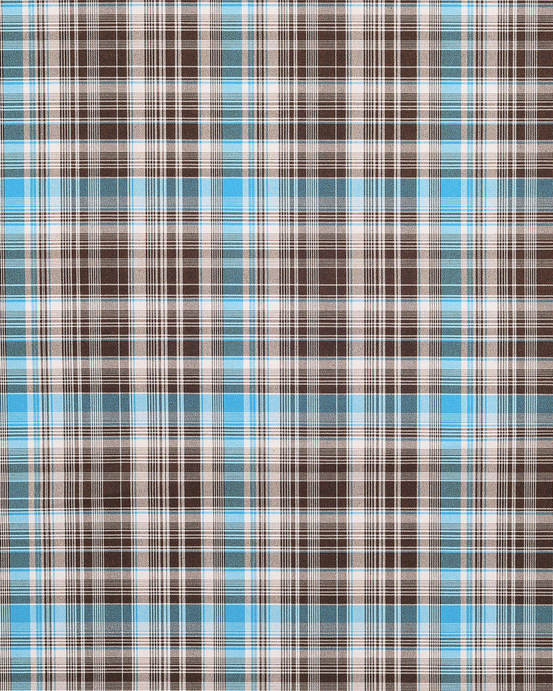 Choco Brown Aqua Check-Hemd