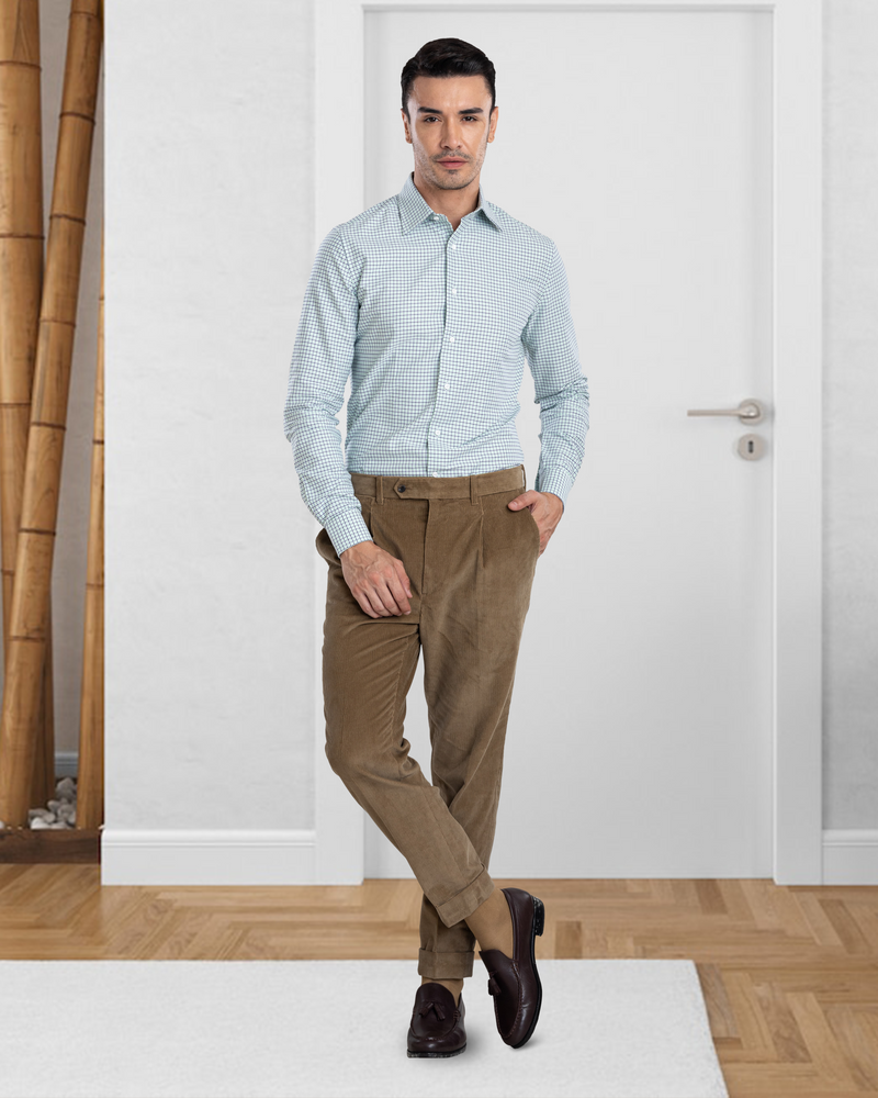 Grün-blauer Tattersall