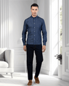 Fade Washed Dark Indigo Jeans