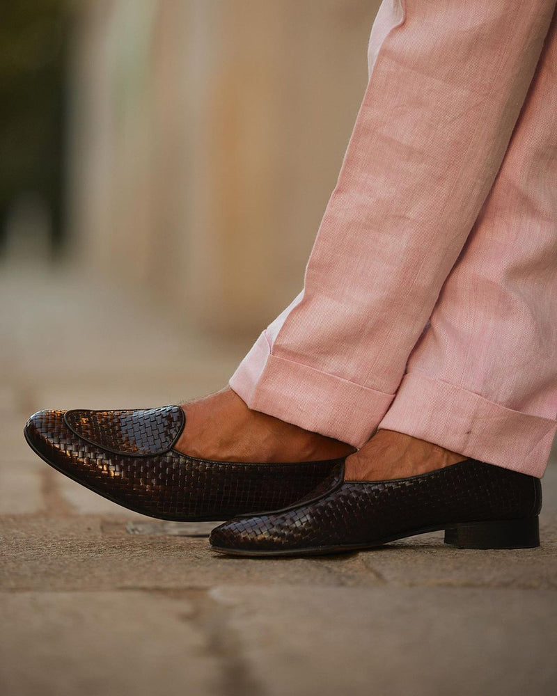 Gurkha Pants in Brisbane Linen Pink Twill