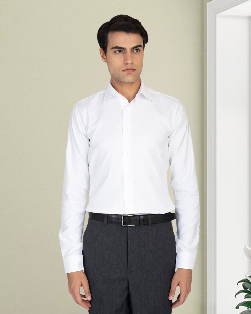 Brembana 2-Ply Giza White Royal Oxford Shirt