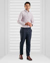 Maroon University Stripes Oxford Shirt