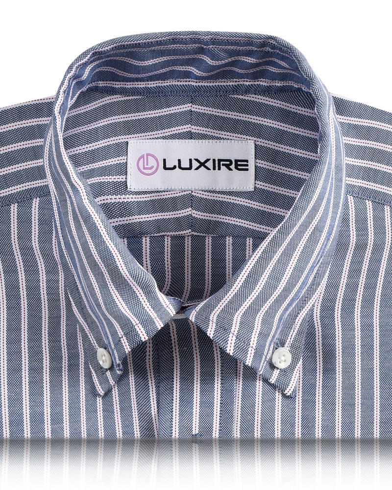 Navy Awning Red Pinstripes Oxford Shirt