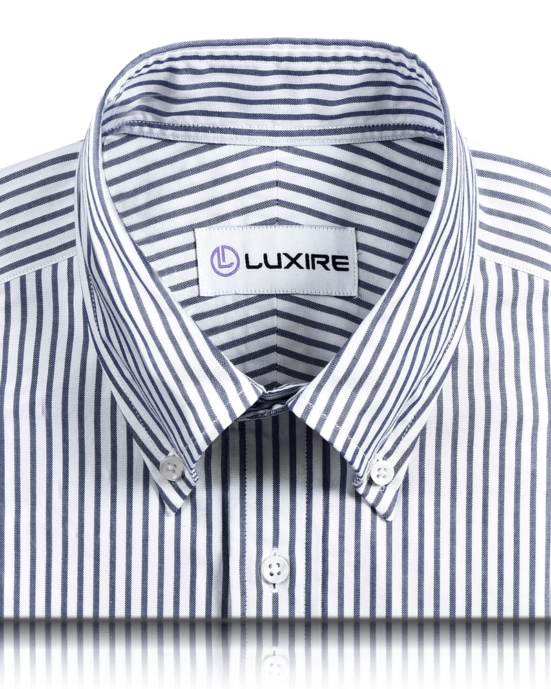 Navy Candy Stripes Pinpoint oxford Shirt