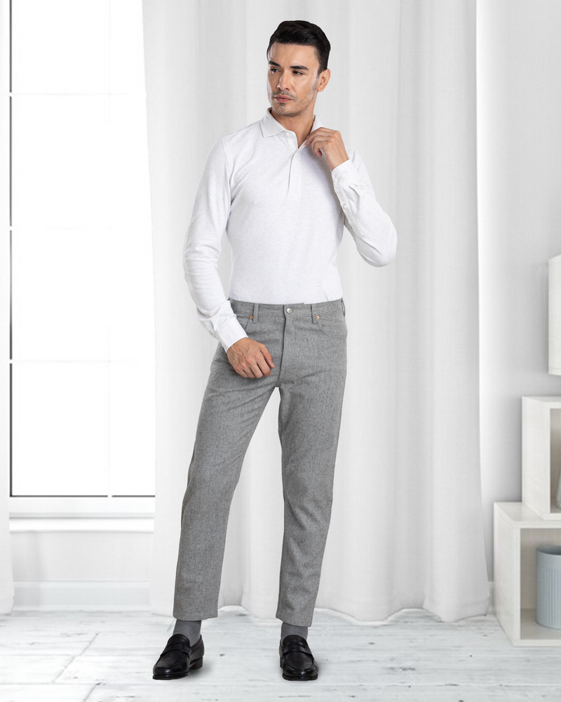 Polo Off White Heather