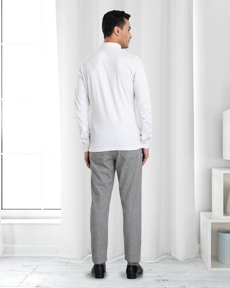 Polo Off White Heather