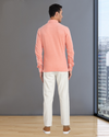 Orange White Heather Polo T-Shirt