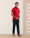 Schlichtes rotes Polo-T-Shirt