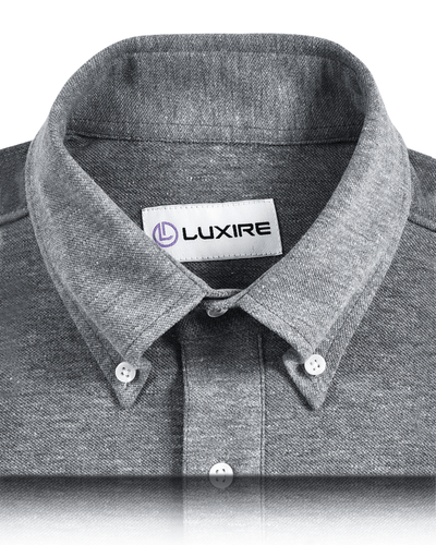 Heather Slate Grey Polo T-Shirt