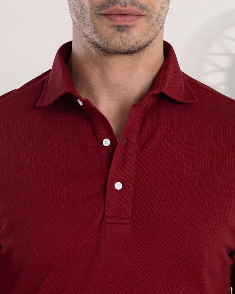T-shirt polo bordeaux