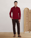 T-shirt polo bordeaux