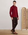 T-shirt polo bordeaux