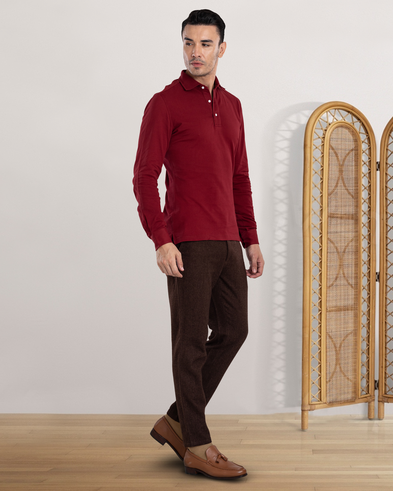 T-shirt polo bordeaux