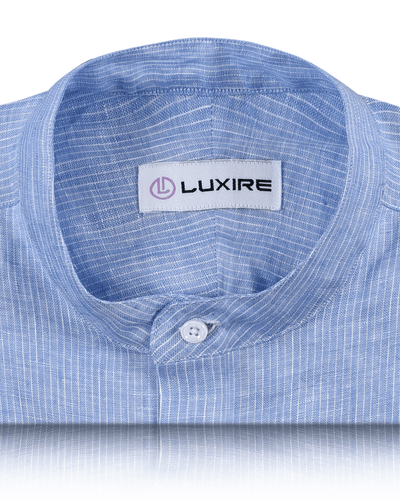 Blue White Stripes Linen Shirt