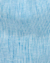 Linen: Candy Blue White Thin Dress Stripes