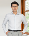 Greenish- Grey Linen Gingham Shirt