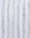 Linen: Ink Blue White Hairline Stripes