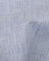 Linen: Lustrous Blue White Chambray Shirt