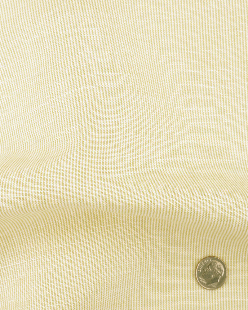 Leinen Baumwolle: Pastellgelber Chambray