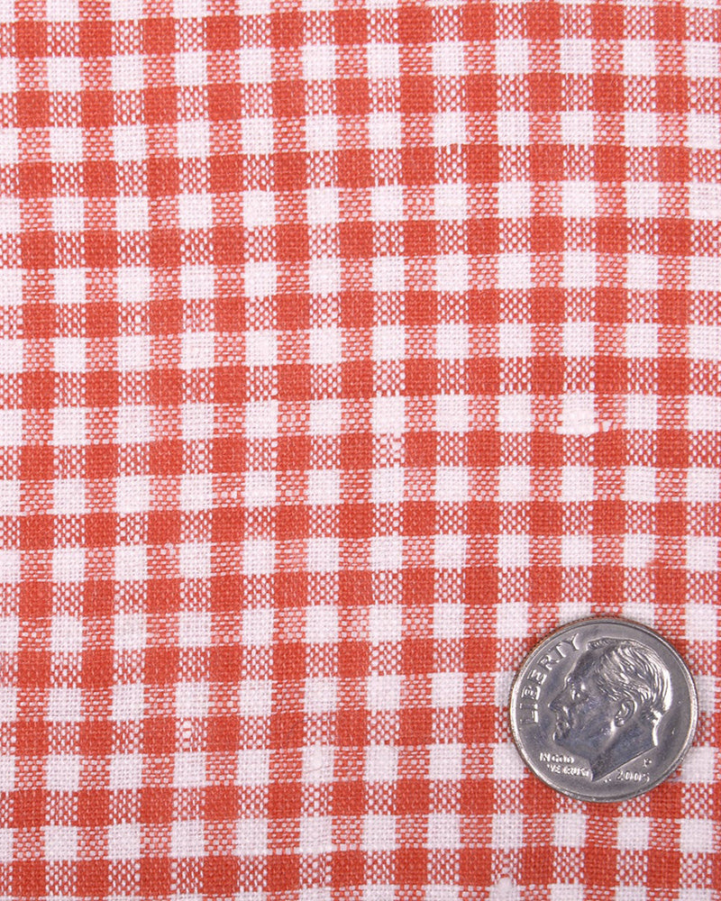 Leinen: Rot-weiße Gingham-Karos