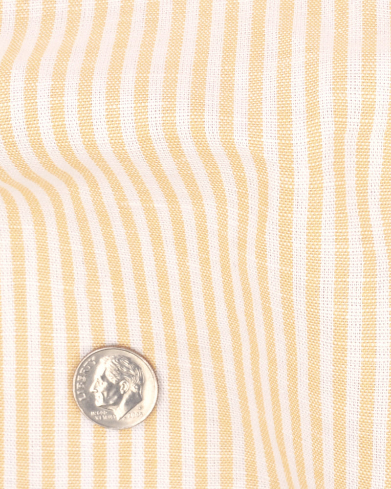 Lin : Rayures jaune bonbon