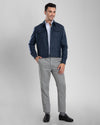 Marineblaue Dugdale-Hemdjacke aus Wollflanell