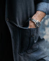 Shirt Jacket in Dugdale Navy Blue Wool Flannel