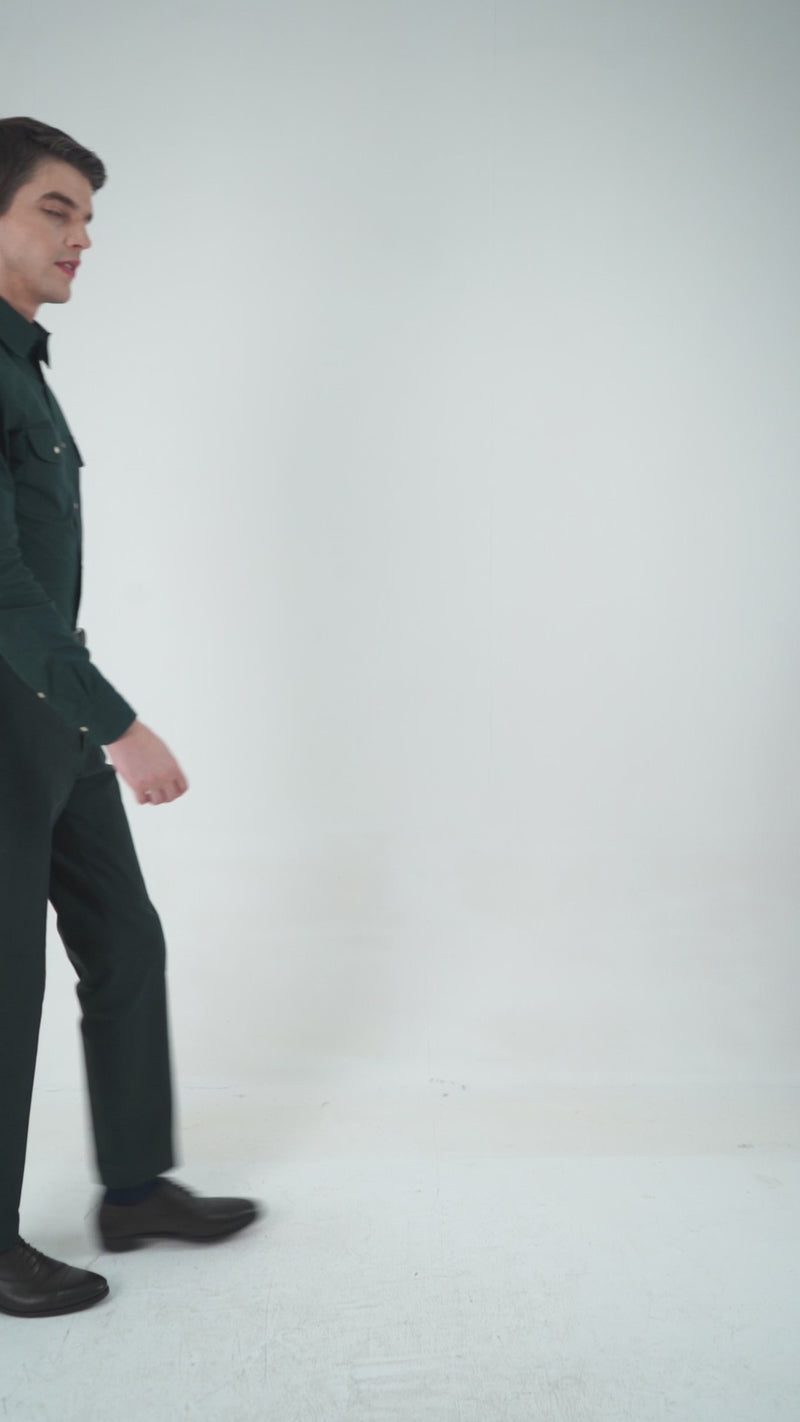Green Oxford Western Shirt