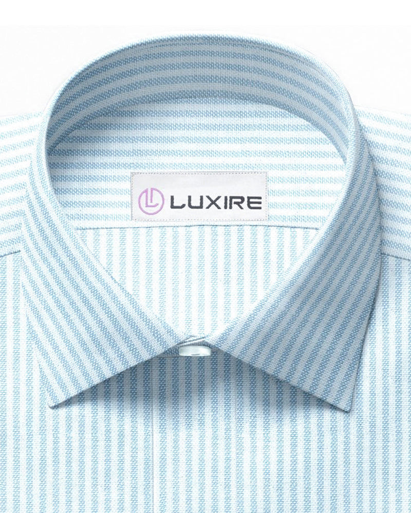 Pale Blue Dress Stripes Oxford