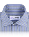 Grey White Blue & Black Alternate Stripes
