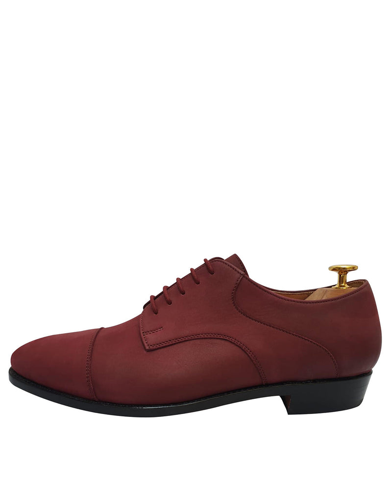 Nubuck Captoe Derby Burgund