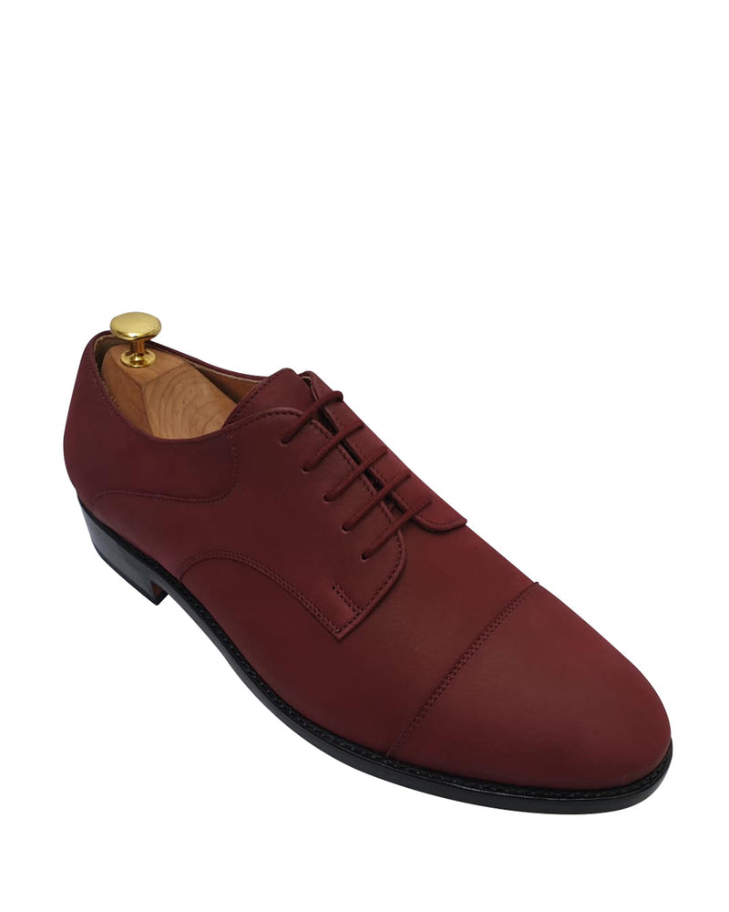 Nubuck Captoe Derby Burgund