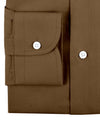 Twill-Hemd in Tortilla-Braun