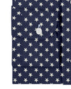 Indigo Denim bedruckte Sterne