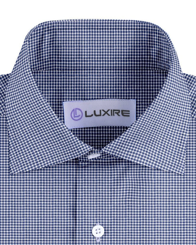 Navy Micro Gingham