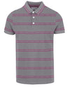 Graues fuchsiafarbenes Streifen-T-Shirt