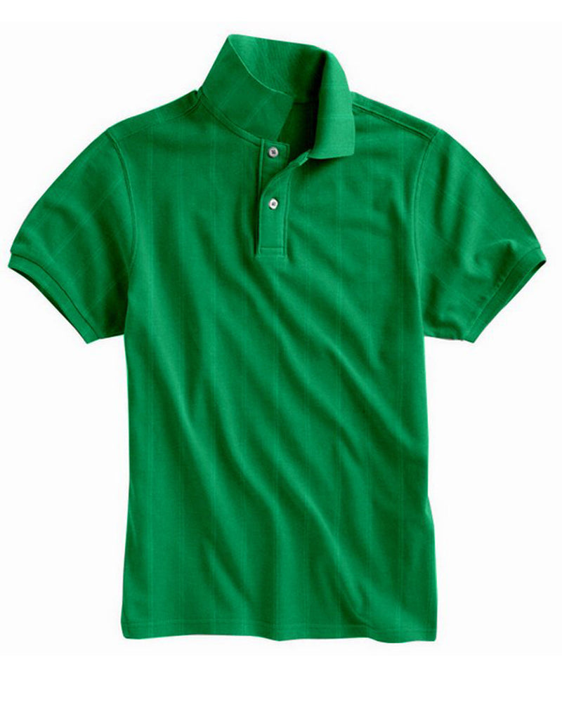 T-shirt vert à rayures ton sur ton