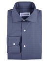 Denim-blaue und weiße Makro-Gingham-Karos