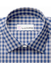 Blau-weiße Gingham-Karos