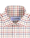 Cremefarbener, roter, hellbrauner, karierter Flanell