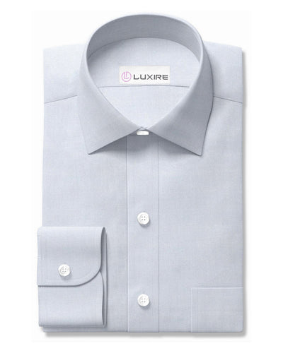 Zegna: Baby Blue Cotton Chambray