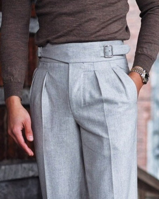 Gurkha Pant in Vitale Barberis Canonico - Flannels  Light Grey